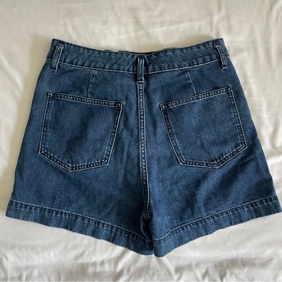 3 for $30 | Gap Denim 3.5" Jean Shorts High Rise Retro Vintage Style Dark Wash - Picture 8 of 12